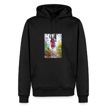 Flower TV Frauen - Männer Premium Bio Hoodie - Schwarz - Vorne - Nico (187cm)