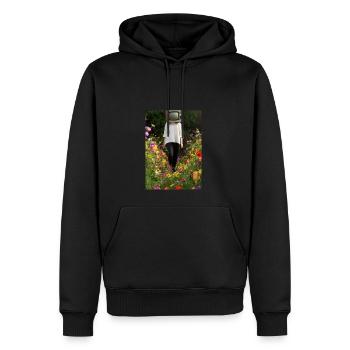 Flower TV Frauen - Männer Premium Bio Hoodie - Schwarz - Vorne - Nico (187cm)