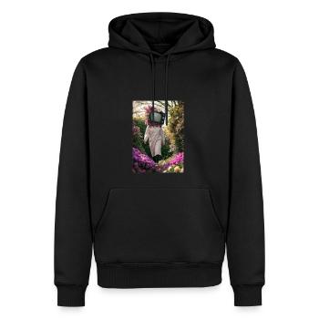 Flower TV Frauen - Männer Premium Bio Hoodie - Schwarz - Vorne - Nico (187cm)