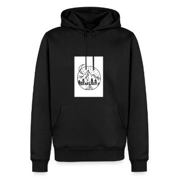 Nacht Camping Malerei - Männer Premium Bio Hoodie - Schwarz - Vorne - Nico (187cm)