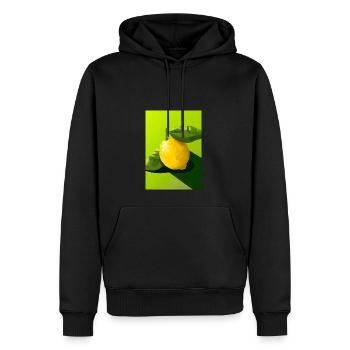 Zitrusfrüchte - Männer Premium Bio Hoodie - Schwarz - Vorne - Nico (187cm)