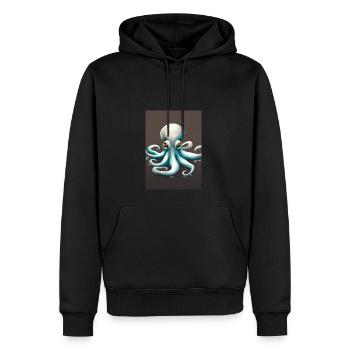 Niedlicher Oktopus - Männer Premium Bio Hoodie - Schwarz - Vorne - Nico (187cm)