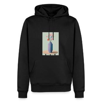 Fancy Blumen Vase - Männer Premium Bio Hoodie - Schwarz - Vorne - Nico (187cm)