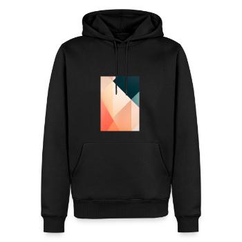 Waldmalerei - Männer Premium Bio Hoodie - Schwarz - Vorne - Nico (187cm)
