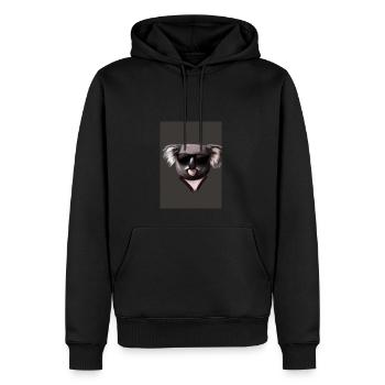 Koala mit Sonnenbrille - Männer Premium Bio Hoodie - Schwarz - Vorne - Nico (187cm)