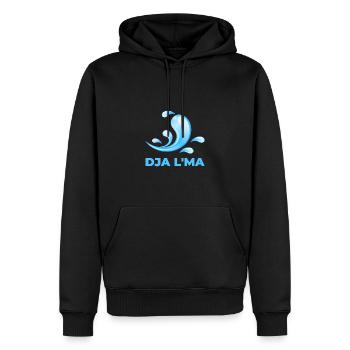 Dja l'ma - Männer Premium Bio Hoodie - Schwarz - Vorne - Nico (187cm)
