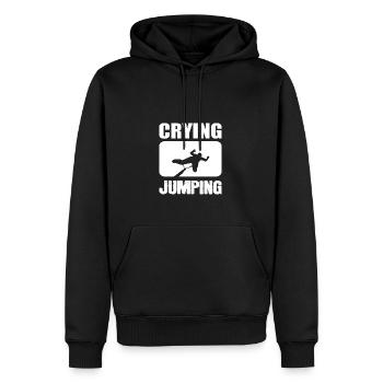 Pleurer sauter cadeau touristique - Sweat à capuche Premium bio Homme - noir - Devant - Nico (187cm)