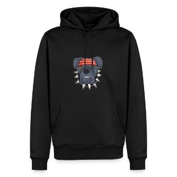 Cool Bulldog Stylist Cadeau - Sweat à capuche Premium bio Homme - noir - Devant - Nico (187cm)