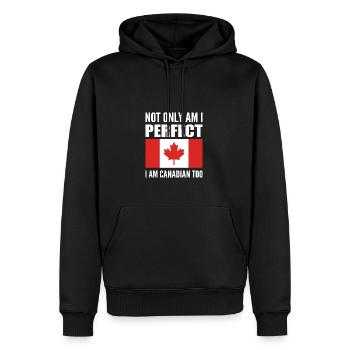 Ich bin Kanadier Patriotische Person Gift - Männer Premium Bio Hoodie - Schwarz - Vorne - Nico (187cm)
