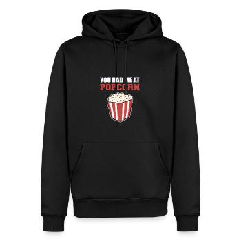 Moi à Popcorn Moviegoers Poison - Sweat à capuche Premium bio Homme - noir - Devant - Nico (187cm)