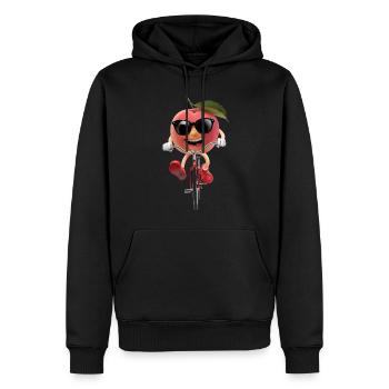 Peach Radfahren auf dem Fahrrad Geschenk - Männer Premium Bio Hoodie - Schwarz - Vorne - Nico (187cm)