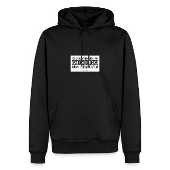 Tout ce qui est populaire est faux 01 I Oscar Wilde Citation - Sweat à capuche Premium bio Homme - noir - Devant - Nico (187cm)