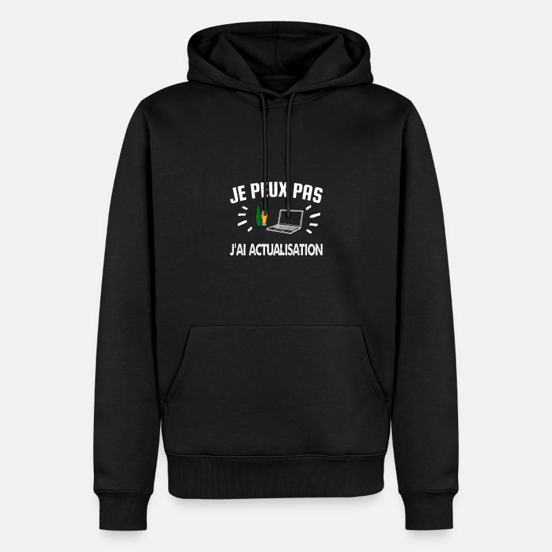 je peux pas j'ai actualisation - Sweat à capuche Premium bio Homme - noir