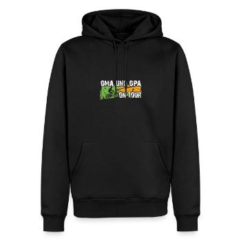 Oma und Opa auf Tour auf gemeinsamer Radtour - Männer Premium Bio Hoodie - Schwarz - Vorne - Nico (187cm)