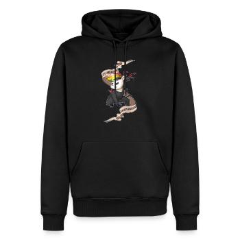 KarateUnicornfinal1 - Men’s Premium Organic Hoodie - black - Front - Nico (187cm)
