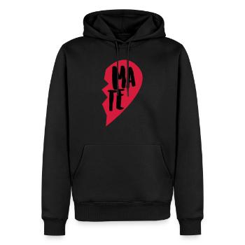 Soul Mate Couple Shirt - Männer Premium Bio Hoodie - Schwarz - Vorne - Nico (187cm)