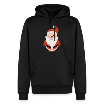 Santa sticking tongue out - Men’s Premium Organic Hoodie - black - Front - Nico (187cm)