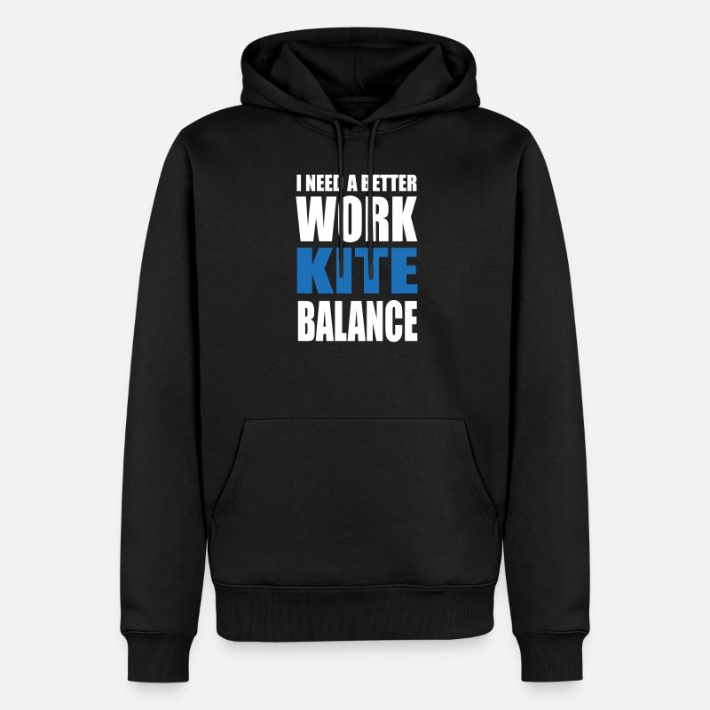 kite - Männer Premium Bio Hoodie - Schwarz