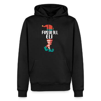 Weihnachts Elf Partnerlook Design Xmas Elfen - Männer Premium Bio Hoodie - Schwarz - Vorne - Nico (187cm)