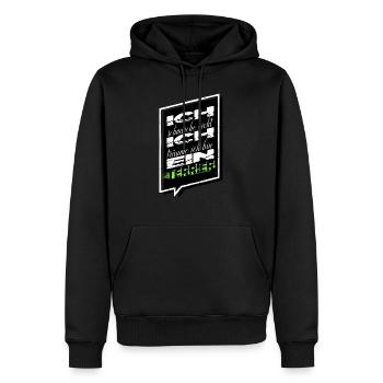 humor statement geek geschenk lieblingshund - Männer Premium Bio Hoodie - Schwarz - Vorne - Nico (187cm)