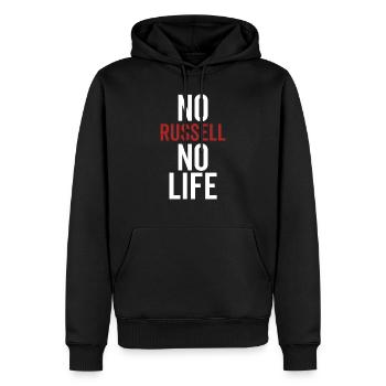 Kein Russel Kein Leben - Männer Premium Bio Hoodie - Schwarz - Vorne - Nico (187cm)
