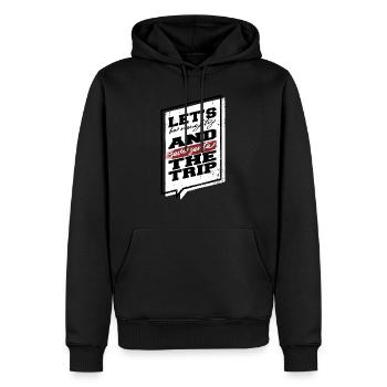 Blague Musculation Bubaprints Dino Idée cadeau - Sweat à capuche Premium bio Homme - noir - Devant - Nico (187cm)