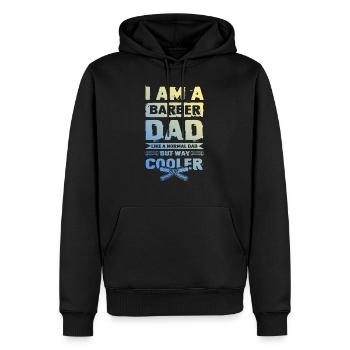 Barber Dad - Männer Premium Bio Hoodie - Schwarz - Vorne - Nico (187cm)