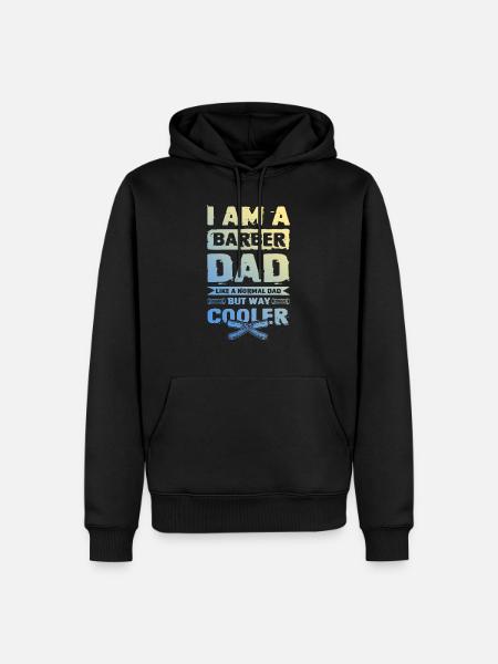 Barber Dad - Männer Premium Bio Hoodie - Schwarz
