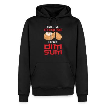 Call Me Chinese I Love Dim Sum - Men’s Premium Organic Hoodie - black - Front - Nico (187cm)