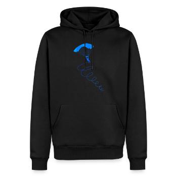Retro Graphic Paragliding Paraglider Parachute Sky - Männer Premium Bio Hoodie - Schwarz - Vorne - Nico (187cm)
