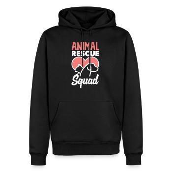 Animal Rescue Squad - Männer Premium Bio Hoodie - Schwarz - Vorne - Nico (187cm)