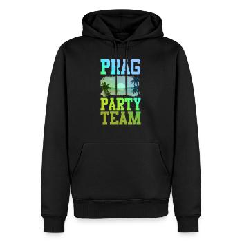 Équipe du Parti de Prague - Sweat à capuche Premium bio Homme - noir - Devant - Nico (187cm)