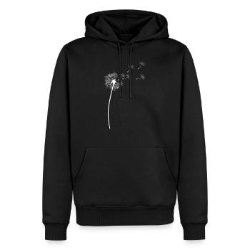 Pissenlit - Sweat à capuche Premium bio Homme - noir - Devant - Nico (187cm)