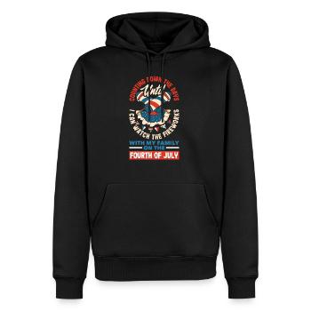 Counting down the days until I can watch fireworks - Männer Premium Bio Hoodie - Schwarz - Vorne - Nico (187cm)