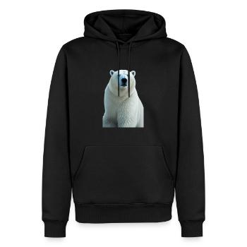Polare Majestät - Männer Premium Bio Hoodie - Schwarz - Vorne - Nico (187cm)