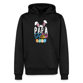 Papa Rabbit - Men’s Premium Organic Hoodie - black - Front - Nico (187cm)