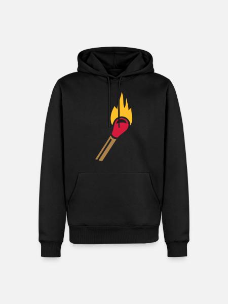 Match flame - Men’s Premium Organic Hoodie - black