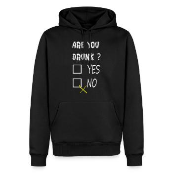 Are you drunk? - Männer Premium Bio Hoodie - Schwarz - Vorne - Nico (187cm)