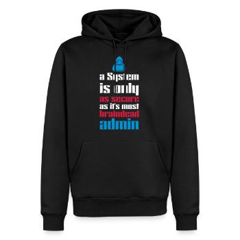 CYBER / SÉCURITÉ DU SYSTÈME - ADMINS BRAINDEAD - Sweat à capuche Premium bio Homme - noir - Devant - Nico (187cm)
