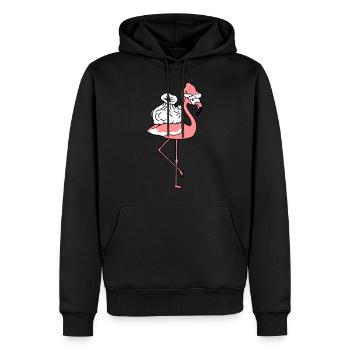 cadeaux d'hiver noël sac nicholas santa c - Sweat à capuche Premium bio Homme - noir - Devant - Nico (187cm)