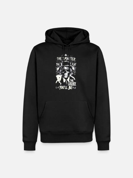 Pokern Poker Spruch - Männer Premium Bio Hoodie - Schwarz