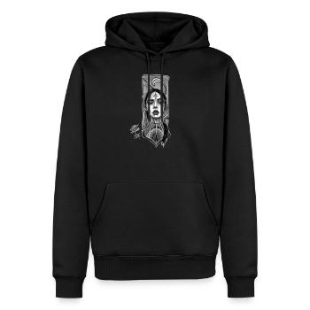 ornament woman1.0 - Men’s Premium Organic Hoodie - black - Front - Nico (187cm)