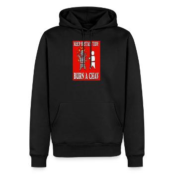 BRÛLER UN CHAV - Sweat à capuche Premium bio Homme - noir - Devant - Nico (187cm)