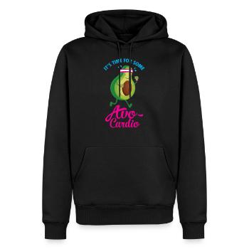 It's Time For Some Avo Cardio - Avocado - Men’s Premium Organic Hoodie - black - Front - Nico (187cm)