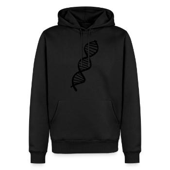 DNA - Männer Premium Bio Hoodie - Schwarz - Vorne - Nico (187cm)