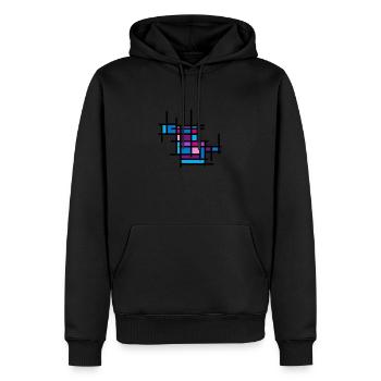 Motif de mosaïque beau design cadeau art abstrait - Sweat à capuche Premium bio Homme - noir - Devant - Nico (187cm)