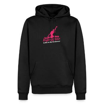 Gymnast acrobatics sport girl gift - Men’s Premium Organic Hoodie - black - Front - Nico (187cm)