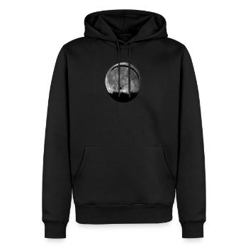 Pilote cadeau lune parapente parapente - Sweat à capuche Premium bio Homme - noir - Devant - Nico (187cm)