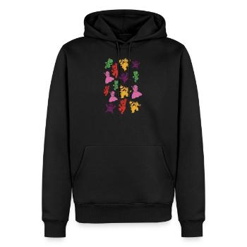SUPER DOODLE - Sweat à capuche Premium bio Homme - noir - Devant - Nico (187cm)