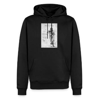 vélo de montagne - Sweat à capuche Premium bio Homme - noir - Devant - Nico (187cm)
